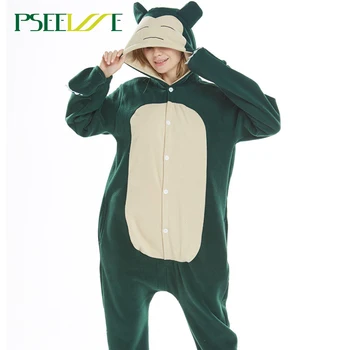 

Kigurumi Adult Winter Animal Pajamas snorlax polar fleece Sleepwear Sets Women Men Unisex Adult Nightie Onesie Cosplay Pijama