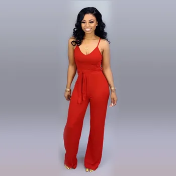 

Hot Style Europe American Women's Solid Color Sleeveless Sexy Cute Jumpsuits