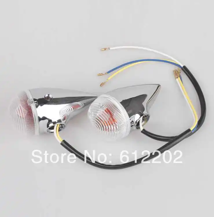 1 Pair of Front Turning Signal Light Chrome fit XV1900 Star Roadliner