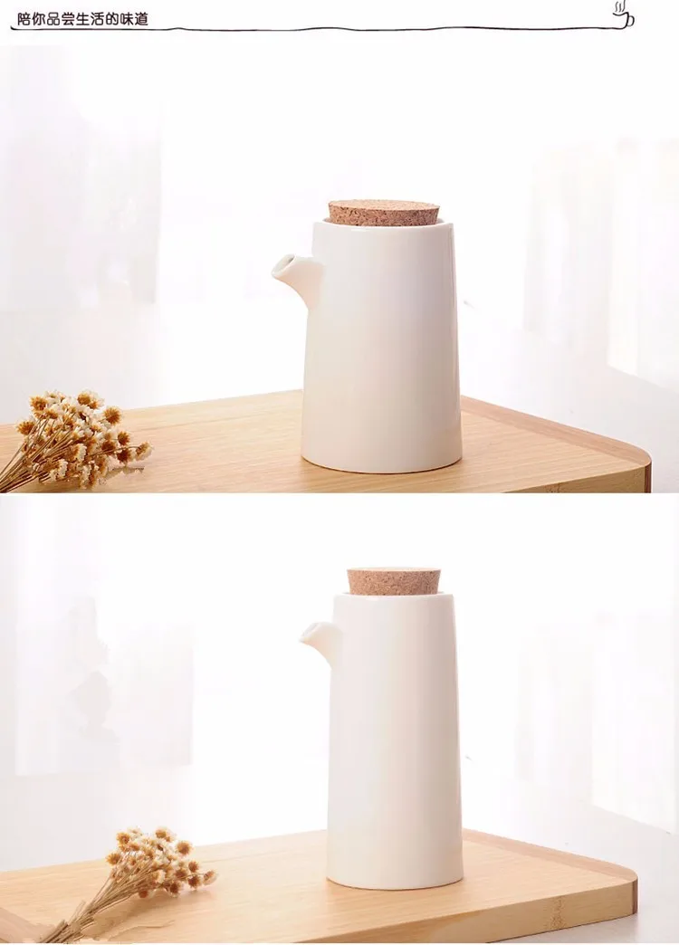 Приправа бутылки Простой Кухня Белый соус керамический горшок кухонные принадлежности товары