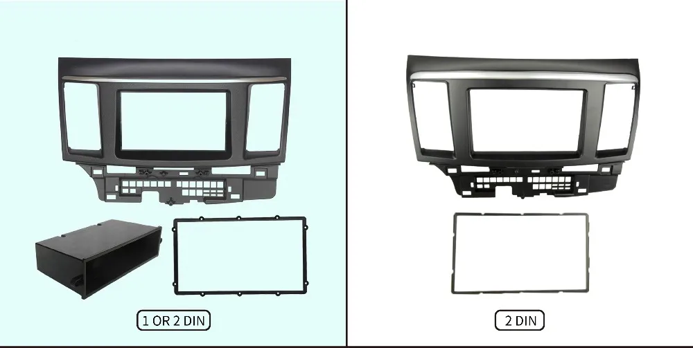 Двойной Din фасции для Mitsubishi Lancer Fortis Радио DVD стерео панель тире Монтажная Установка отделка комплект лицевая рамка