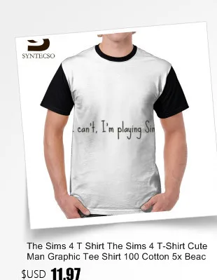 The Sims 4 T Shirt The Sims 4 Avatar Game PC футболка из полиэстера Футболка с кружевными рукавами футболка забавная пляжная Мужская футболка большого размера