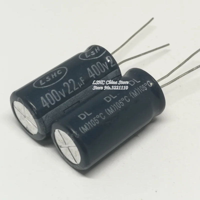 10pcs 22UF 400V 13x25mm Aluminum Electrolytic Capacitor 400V22UF 13