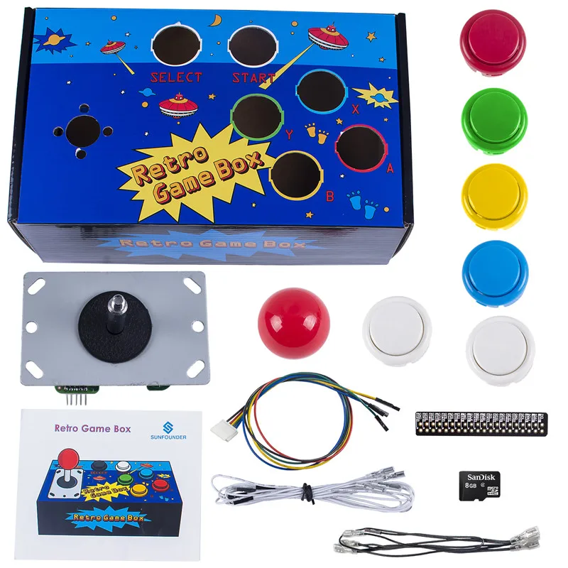 

SunFounder Raspberry Pi Retro Game Box DIY Arcade Fighting Joystick Push Buttons Controller for RetroPie Raspberry Pi 3/2/B+