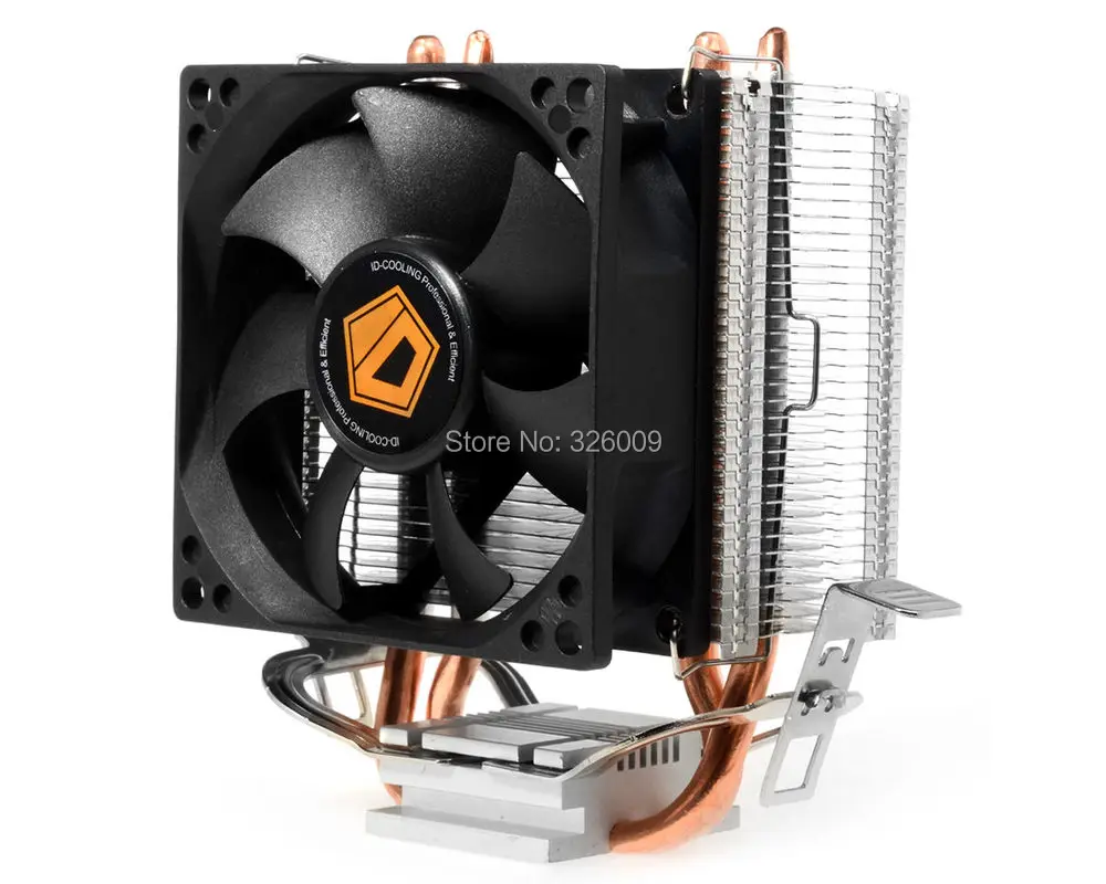 

High quality 80mm fan 2 heatpipe TDP 95W for Intel LGA7755 1150 1151 FM2 FM1 AM3+ AM2+ CPU cooler fan ID-Cooling SE-802