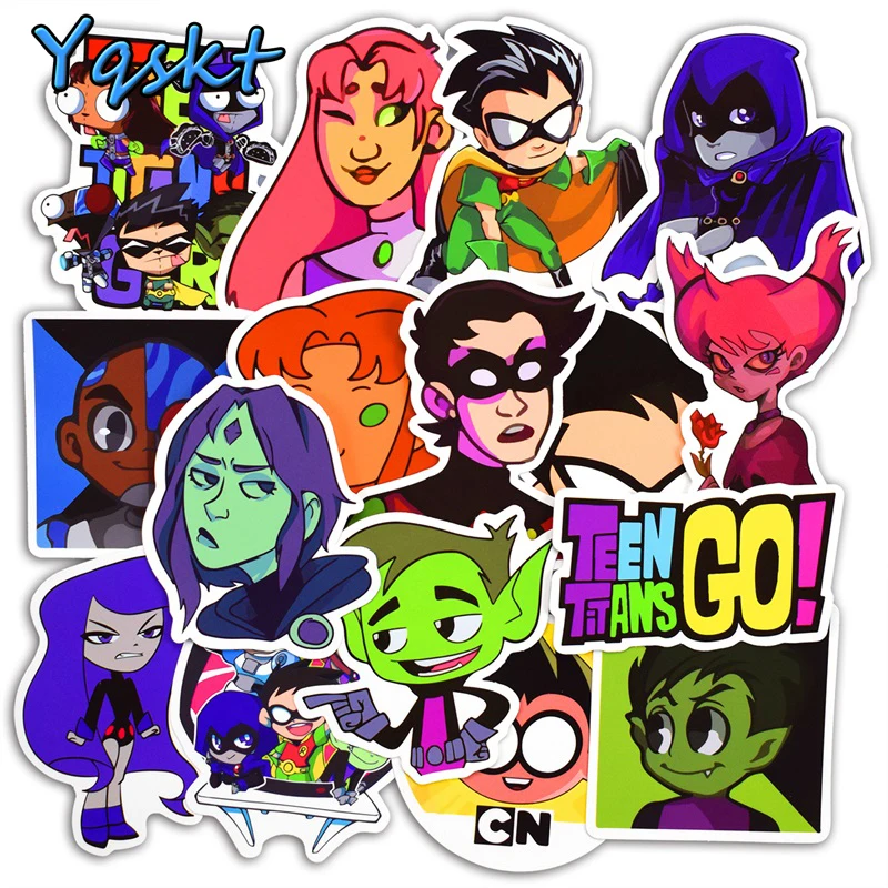 

25 Pcs Teen Titan Stickers Graffiti Stickers for Laptop Skateboard Bike Motorcycle Car Luggage Vinyl Decals Waterproof Sticker