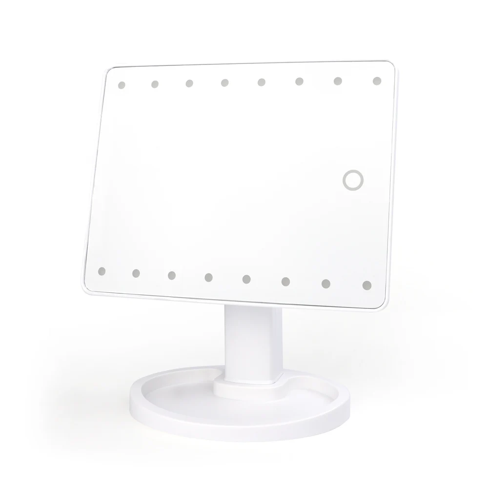 Graus de Rotação Espelho de Maquilhagem Espelho de Maquiagem de Luxo com 16 Profissional Touch Screen Espelho Luzes 180 Ajustável Mesa Led 20 180 Graus de Rotação Ajustável Mesa Espelho de Maquilhagem