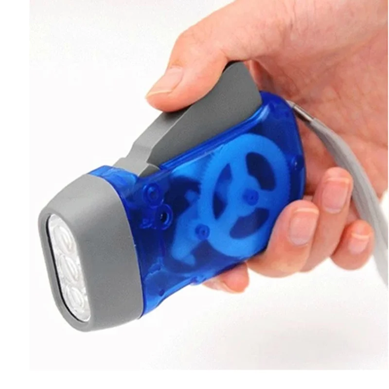 Upgrade 3led Hand Press Camping light Torches Energy saving flashlight