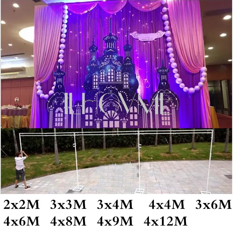 Drop Shipping Many Sizes Stainless Steel Pipe Wedding Expandable Rods Backdrop Stand Frames birthday party decorations | Дом и сад