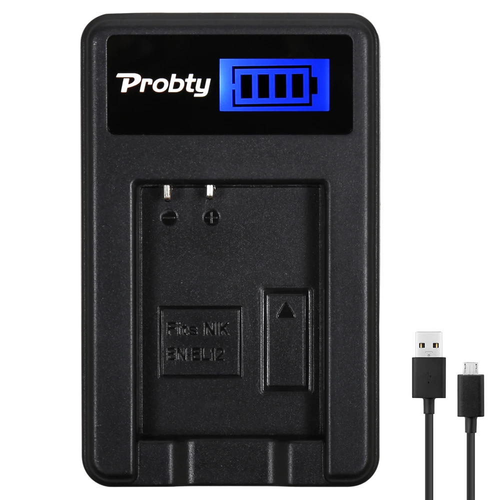 Probty EN-EL12 ENEL12 EN EL12 ЖК-дисплей USB Зарядное устройство для Nikon Coolpix S9700 AW120 S9900 AW130 AW100 P340 S6100 AW110 S9500 S8100