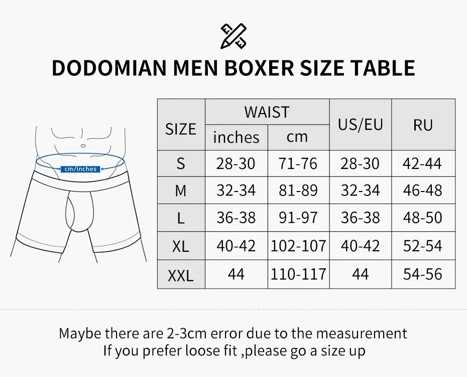 5 Pcs/Lot Long Boxers Men Boxer for Men Cotton Soft Breathable Mens Underwear Men Boxershorts Male U-convex US Size S M L XL XXL