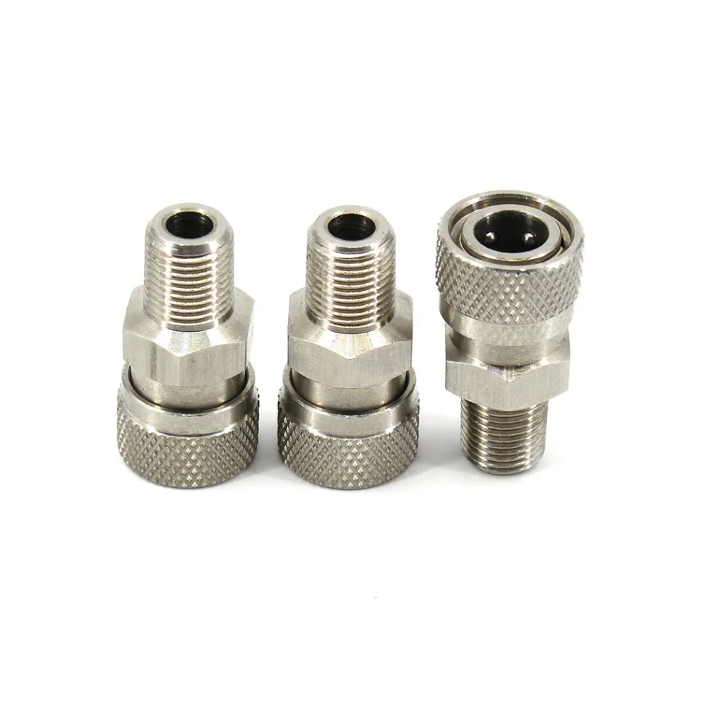 PCP ВВС Пейнтбол 1/8NPT 1/8 BSPP Мужской Quick Disconnect 8 мм заполните сосок муфта нержавеющая