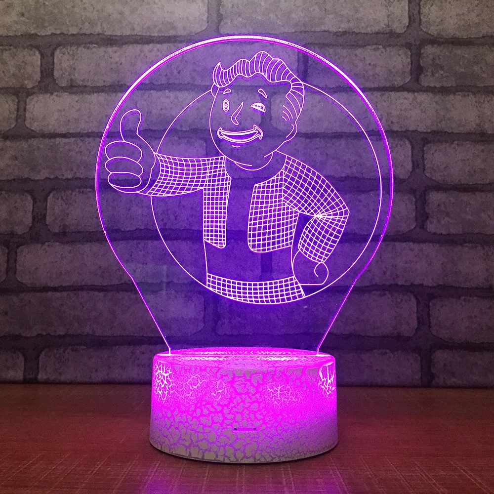 Fallout 4 LED Night Light 7 Color Change Desk Action Figures Boys Girls Birthday Toys | Игрушки и хобби