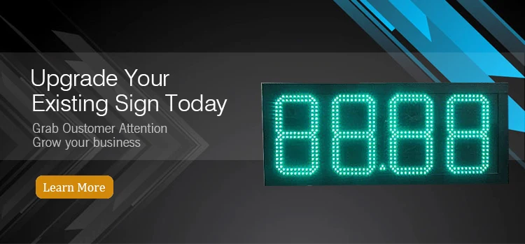 Polegada ao ar Estação de Óleo Digital de 7 8889 e 10 Acesso Frontal Verde Cor 12 Livre Alto Brilho à Prova d' Água Segmento Levou Gás Preço Sinal 10 8889 10 Acesso Frontal verde Cor 12