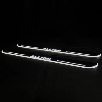 

RQXR led stainless steel overlay acrylic door scuff for Toyota allion moving door sill plate lining decorative light,2pcs