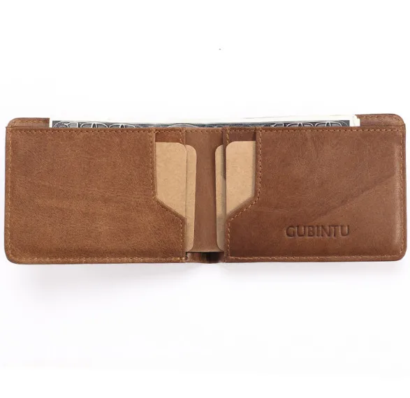 

2018 new Cow Leather creative wallet Credit Card holder RFID anti-magnetic multi-purpose men wallet