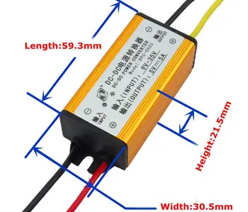 

DC-DC 12V 24V TO 5v 5A Buck Converter Step-down power module CAR LED power free shipping