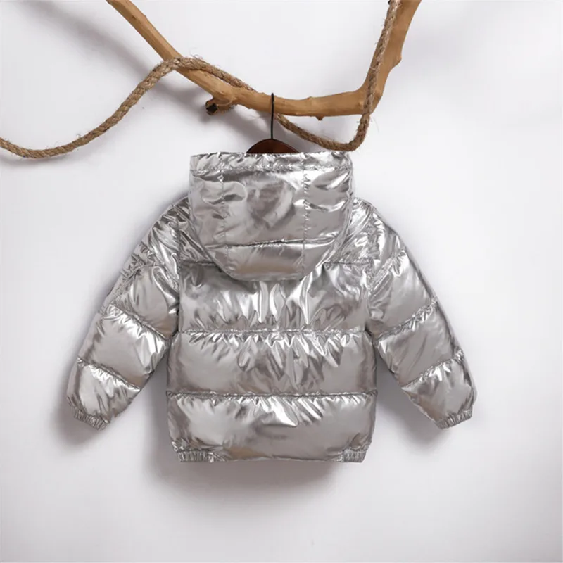 Children Winter Coats Jackets 2018 New Gold Silver Kids Jackets Thicken Boys Girls Coats Jackets Cotton Warm Boys Winter Coats