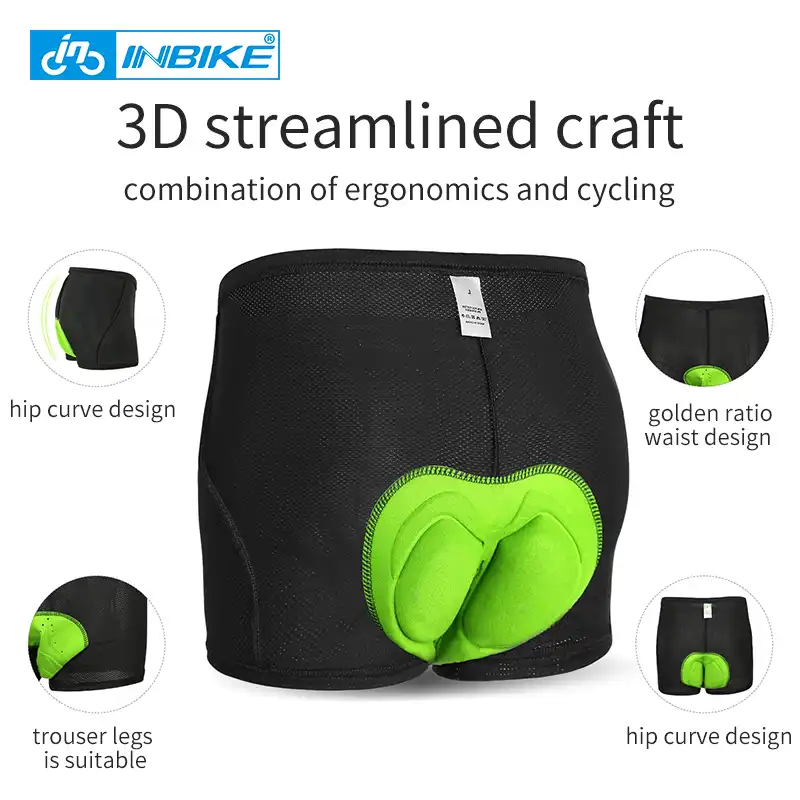 WOSAWE Mens Cycling 3D Padded Shorts Bike Riding Underwear Combo MTB Baggy Shorts