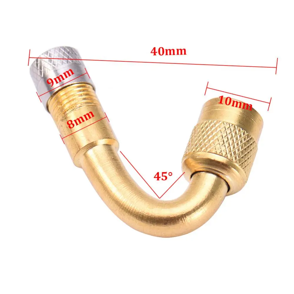 Car Motorcycle Tire Brass 45/90/135 Degree Lengthened Inflatable Tube Superior Quality With a Chrome Finish Superior Quality