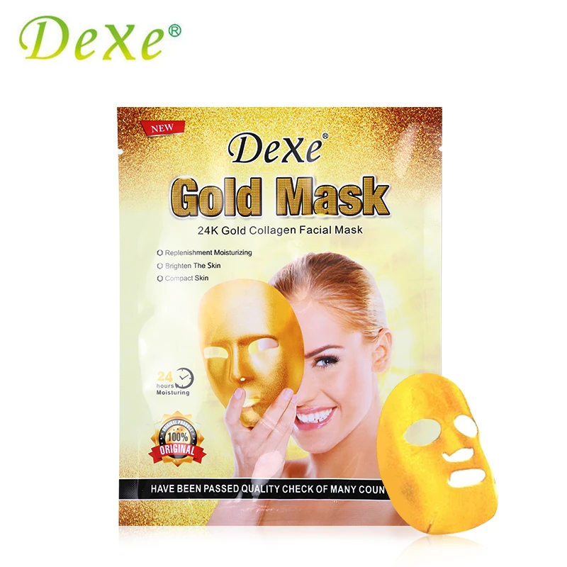 1pcs Dexe Gold Mask 24K Collagen 24 Hours Moisturizing