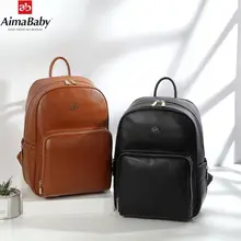 AIMABABY PU Leather Backpack baby diaper bag nappy bags Maternity mommy mummy Changing Bag wet infant for babies care organizer colorland diaper wet bag backpack baby bags mom travel mummy maternity bag organizer fashion printing changing nappy backpacks