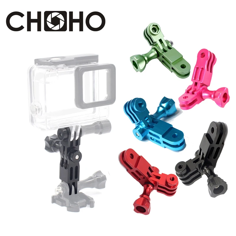 

3 Way CNC Aluminium Mount 3-way Pivot Arm Extension + Screw Tools for Go Pro 7 6 5 4 Session SJCAM Xiaoyi 4K Accessories