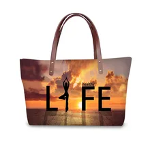 Handbag for Women 2019 eoprene Bags Shoulder Bag Beach Bag Yoga Print Pattern Design Tote Bolso stylish geometric print and zipper design women s tote bag