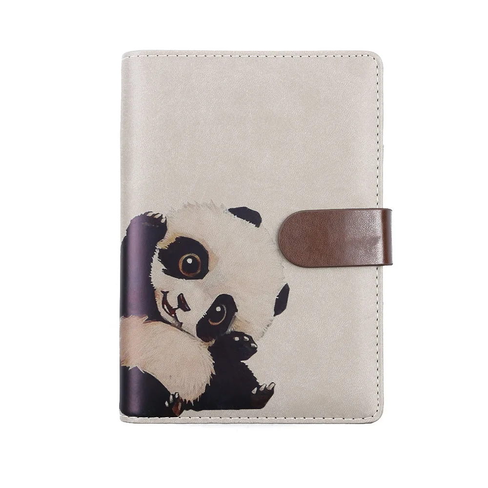 Panda 1 шт. стиль Винтаж спираль Тетрадь A6, с милым рисунком кота, с принтом медвежонка панды узор повестки дня Творческий Путешествия дневник офисные аксессуары для ноутбука - Цвет: Panda