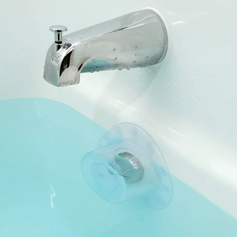 

10x10x5cm Bath Overflow Drain Cover Potable Bathtub Drain Plug Bottomless Adds Inches of Water to Tub for Warmer Deeper Bath