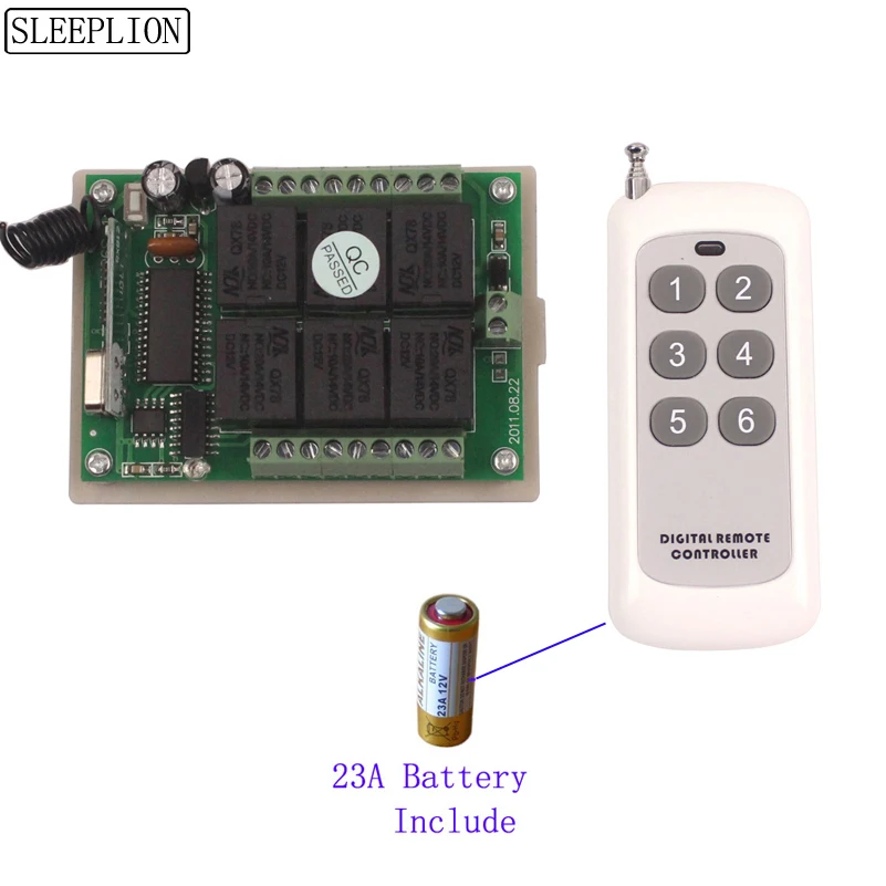 12V 6CH Remote Switch 315433MHz With Remote Control Relay Switch 12V Relay Module 6CH Module Board Box (1)
