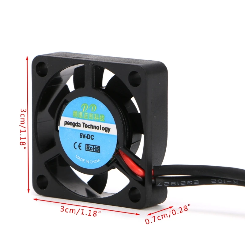 DC 5V/12V 30*30*7 мм Ювелирные наборы с маленьким 2Pin бесщеточный 2 провод 3007S осевой кулер