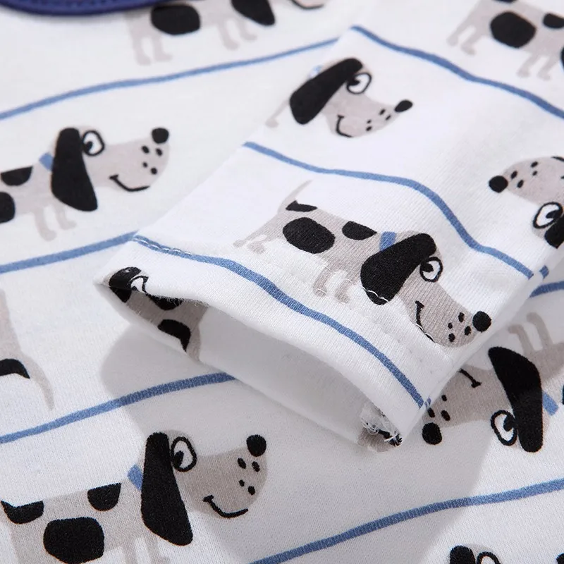 Mother Nest 3 PCS Baby Bodysuit Boy Girl Fashion Dog Printed Style Long Sleeves Jumpsuit Newborn Baby Bodysuit  Baby Clothes (4)