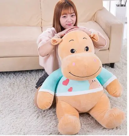 

stuffed toy large 90cm cartoon blue cloth love hippo plush toy soft doll hugging pillow Christmas gift b0812