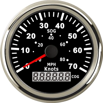 

85mm GPS Speedometer Odometer Waterproof Speed Gauge 70 Knots 80 MPH For Car Boat Yacht Motor With Backlight 12V 24V