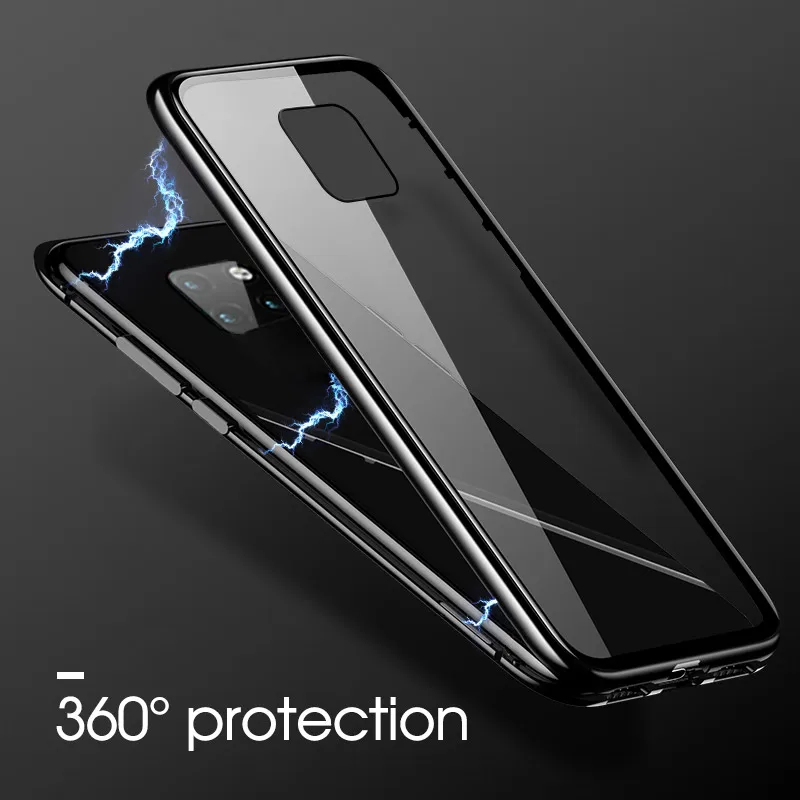 Для huawei mate 20 Pro Магнитный чехол двухсторонний полный защитный чехол для huawei P20 Lite mate 10 ударопрочный металлический бампер чехлы