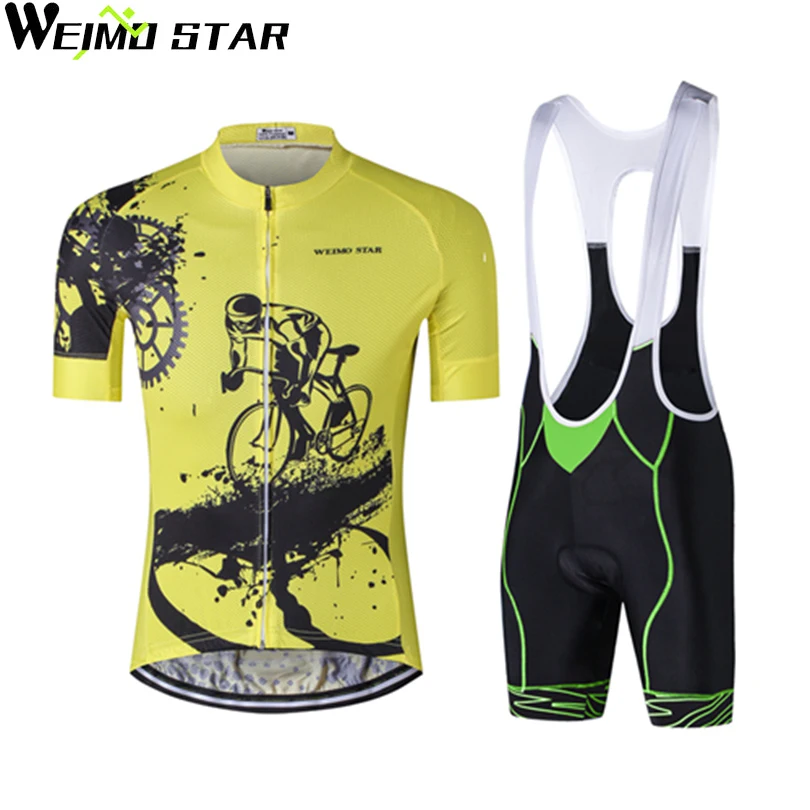 WEIMOSTAR Team Pro Men's Cycling Jersey Set Summer Bicycle Clothing Ropa Ciclismo MTB Bike Clothing Sportswear Cycling Set