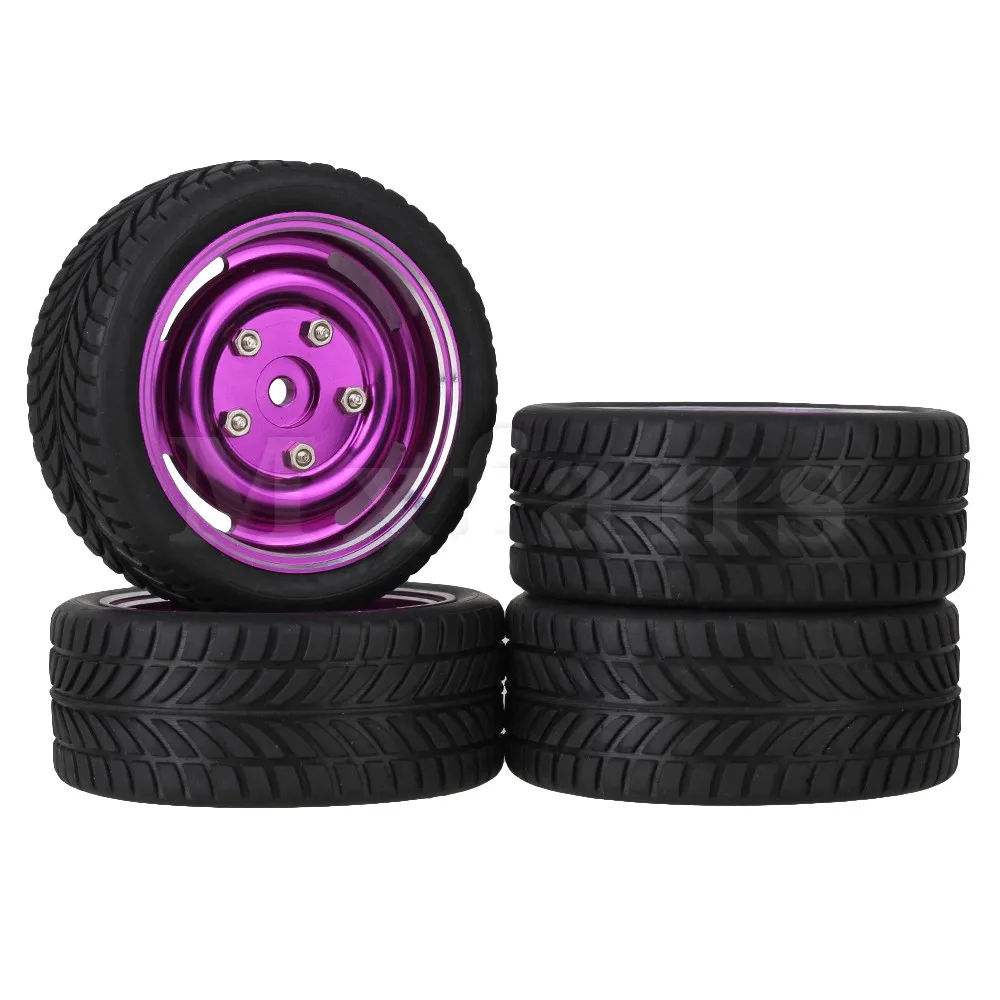 Mxfans 4 x RC1:10 On road Car Black Single oriented Tire