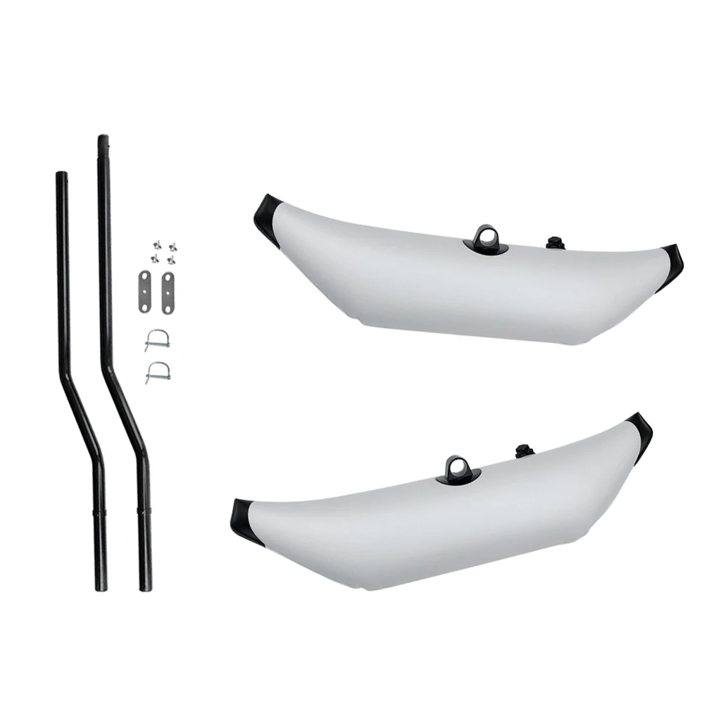 

2Pcs Inflatable Outrigger Stabilizer & 2x Pole Bracket for Kayak Standing SUP Beginners