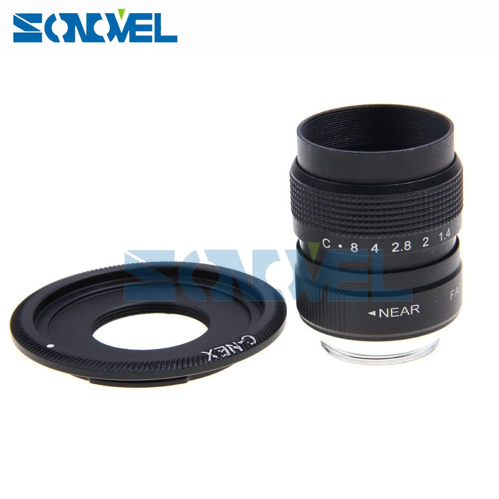 25 мм CC TV F1.4 Movie lens + C Mount металлическая бленда для Sony E A6100 A6000 A5100 A5000 A3000 NEX VG20|c mount|lens c
