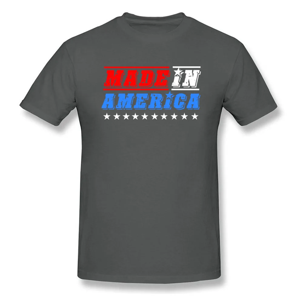 MADE IN AMERICA Special Printed Tops & Tees Crewneck NEW YEAR DAY 100% Cotton Short Sleeve T-shirts for Men Geek Top T-shirts MADE IN AMERICA carbon