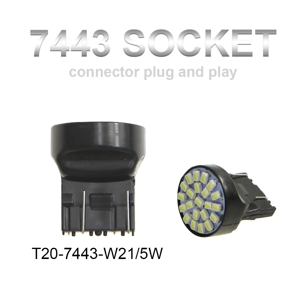 KEIN 2 шт. T20 7443 Светодиодные Автомобильные лампы W21/5 Вт 1206 3020 22SMD светодиодные стоп