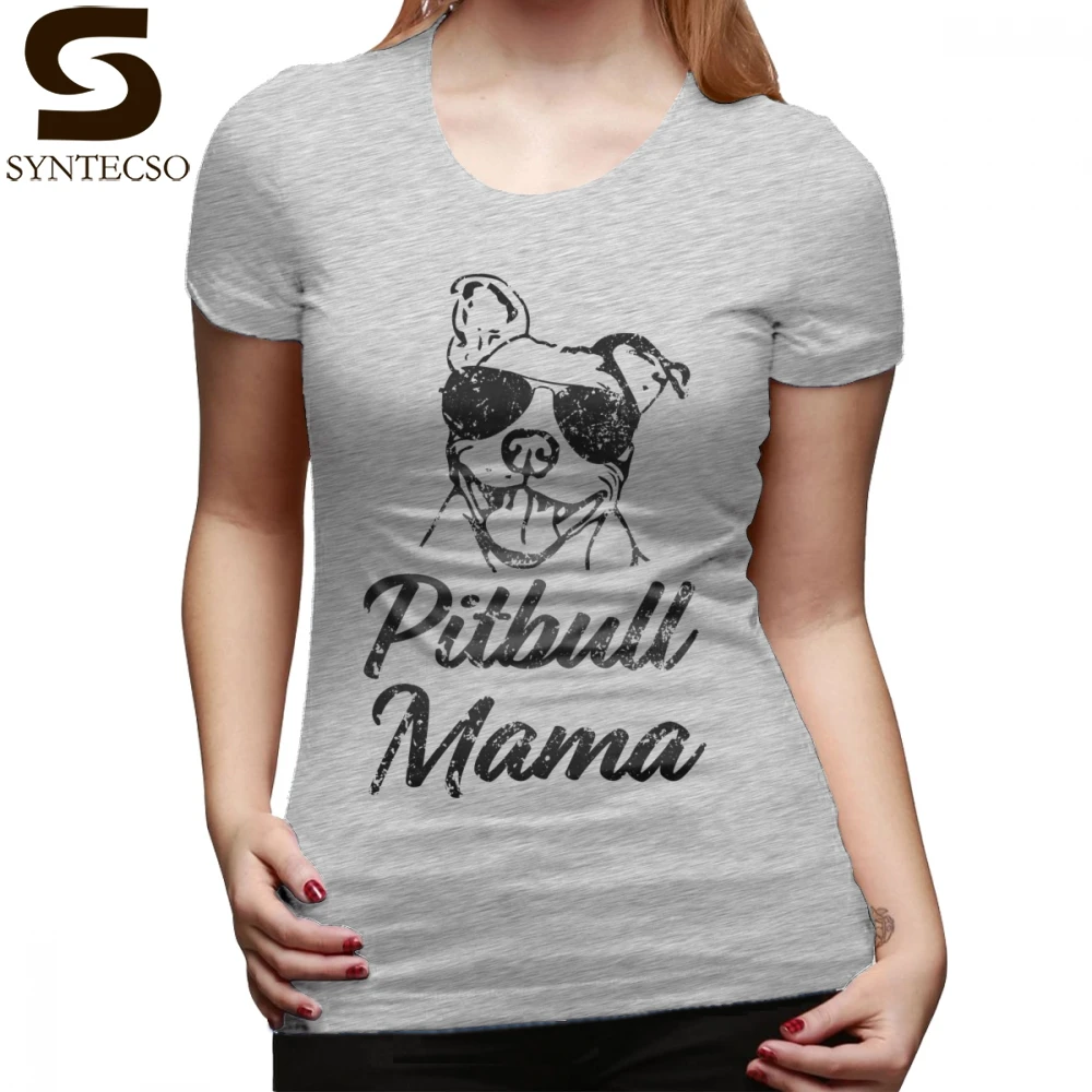 Футболка Pitbull Mama Funny Pit Bull Mom, футболка в уличном стиле, Новая модная женская футболка с коротким рукавом, женская футболка