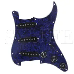 Синий 3-Норма 11 Отверстие загружен Pickguards сборки SSS Single Coil Pickup гитара Часть