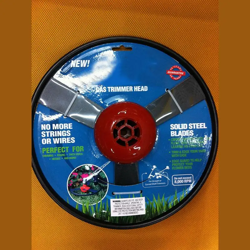 Solid Steel No String Universal Gas Trimmer Metal Head Cutter Replacement Garden Trim Grass in