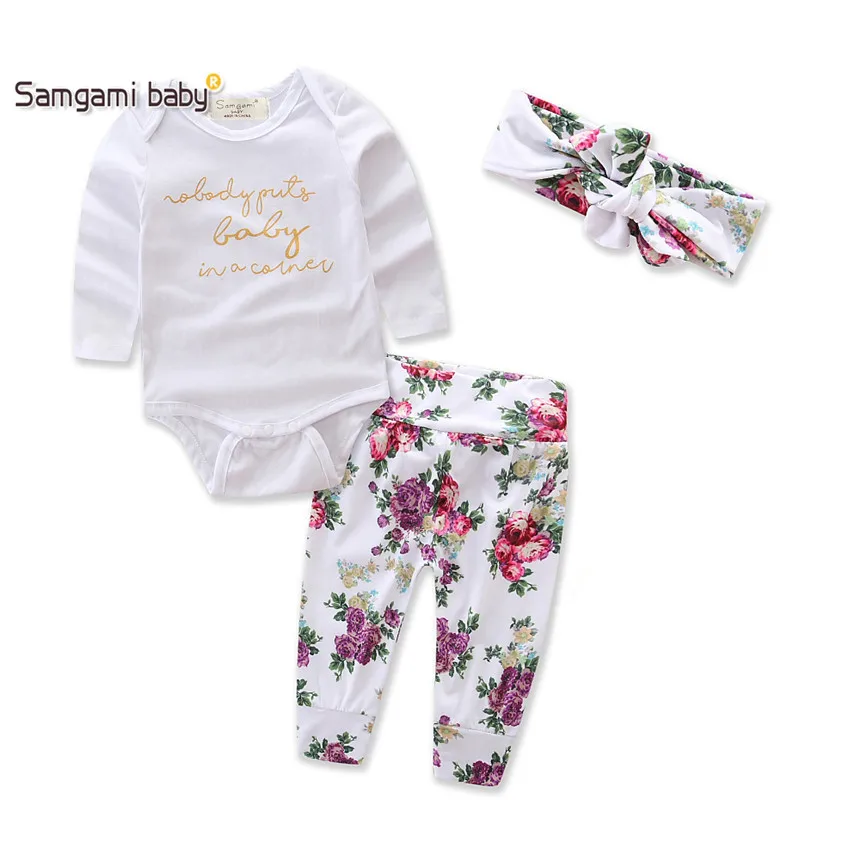 Samgami baby/2019 новый осенний комплект одежды для маленьких девочек хлопковый