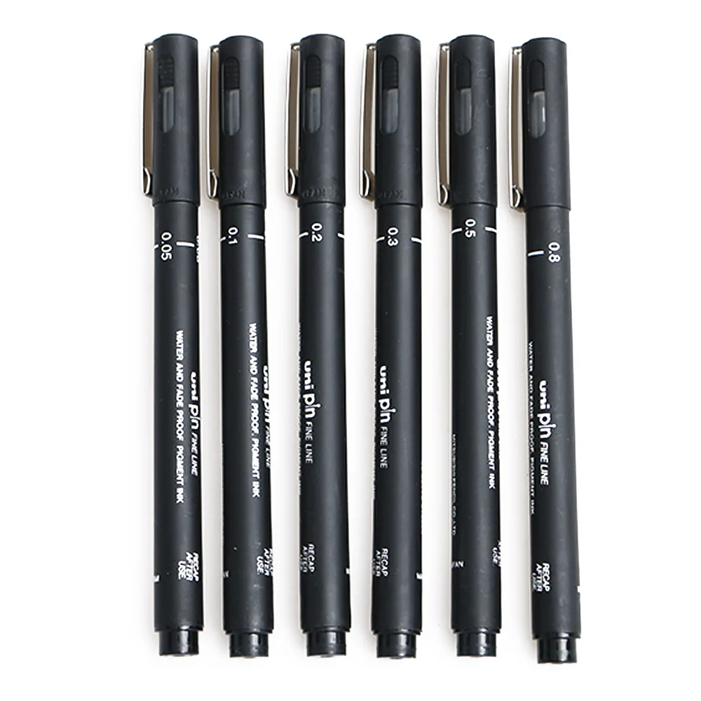 

1/6pcs Drawing Pen Fine Line 005 01 02 03 05 08 Needle Hook Line Pen Art Supplies