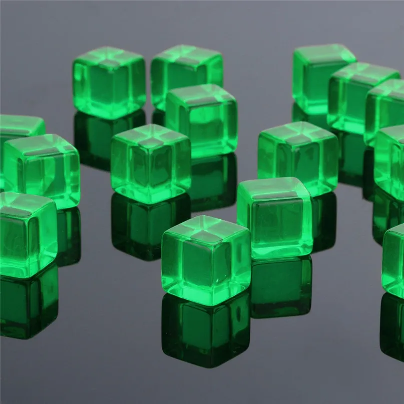 60pcs Dice Transparent Dice Acrylic Cube Board Game Kid DIY Fun and Teaching for dungeons and dragons TRPG game lovers #2P09 (9)