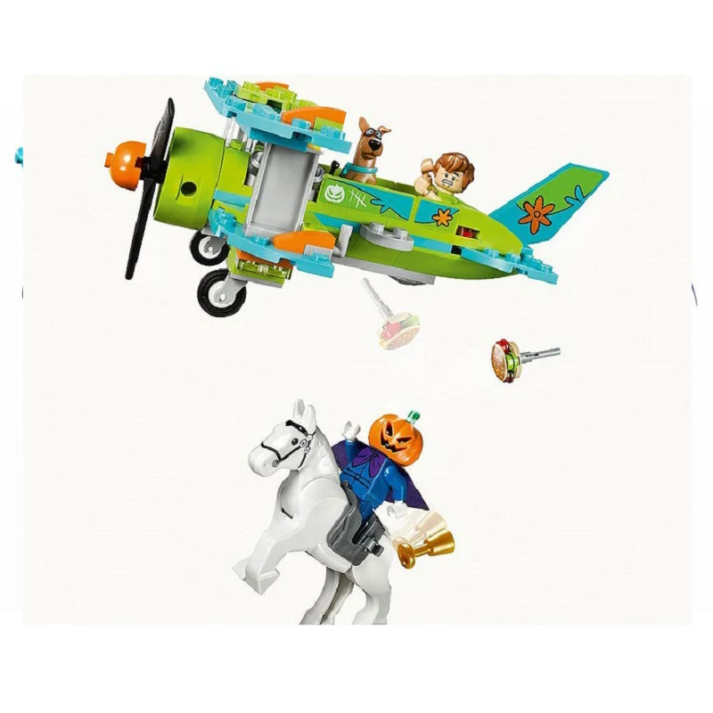 Bela 10430 Scooby Doo Mystery Plane Adventures Mummy Museum Mysterious Building Block Kids toys Compatible with Legoed Kids Gift