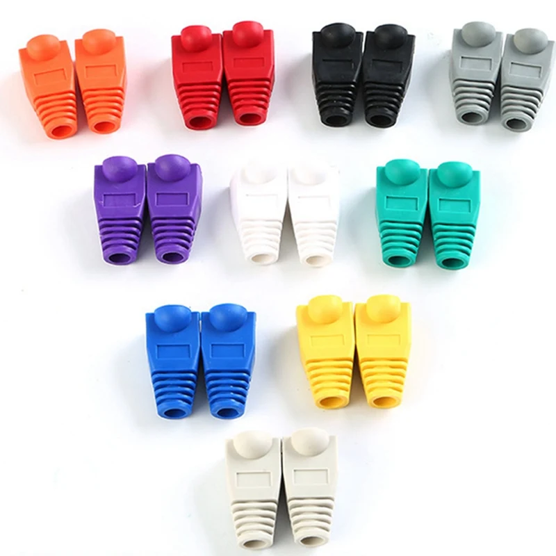100pcs/set RJ 45 Adapter Cap For 0.6mm Network Cable Connector
